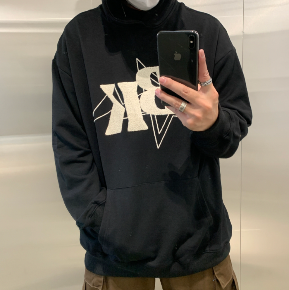 F3F Select BK Star Towel Embroidered Letters Hoodie