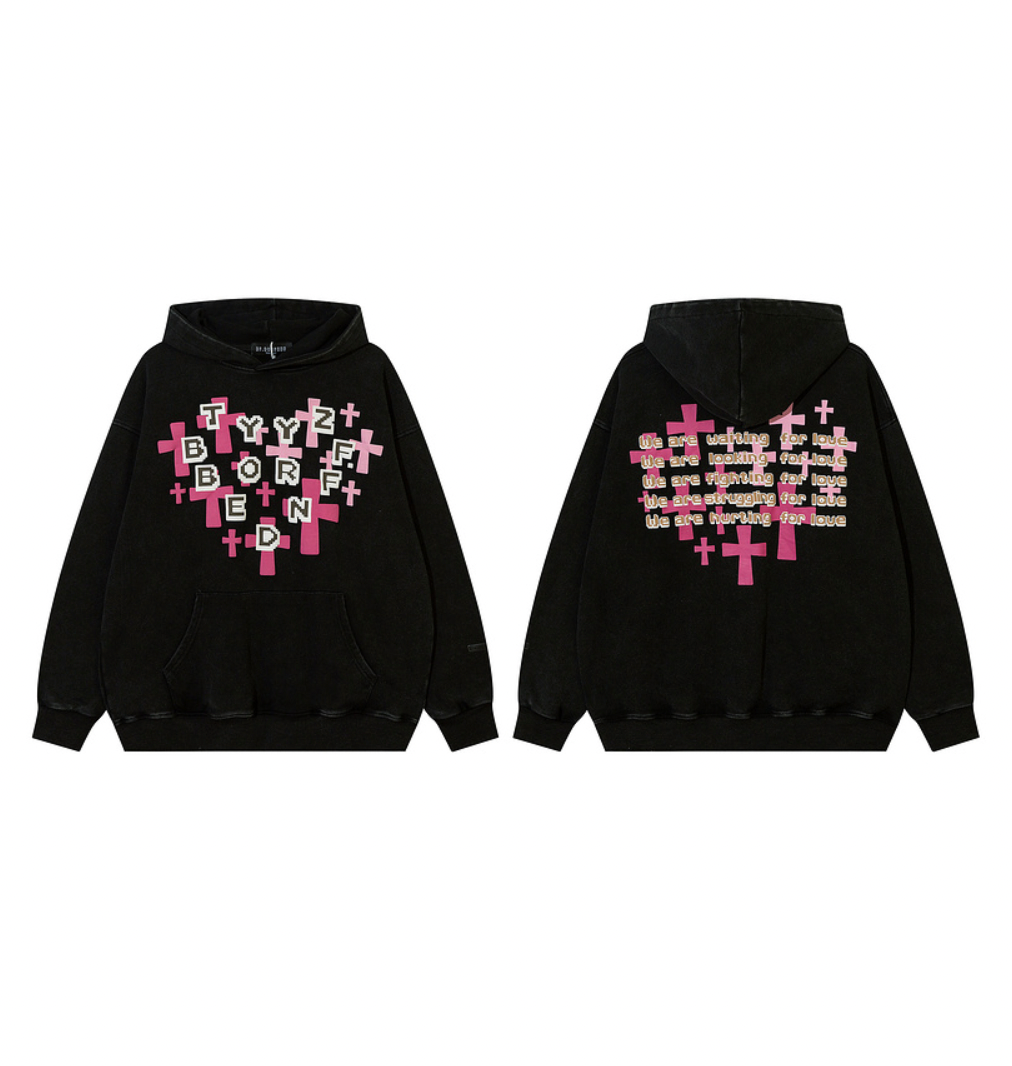 F3F Select Love Cross Washed Hoodie