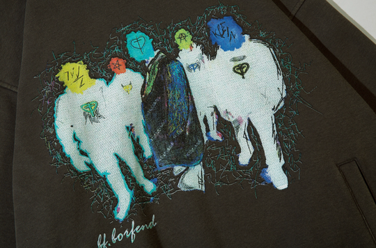 F3F Select Print Washed Hoodie