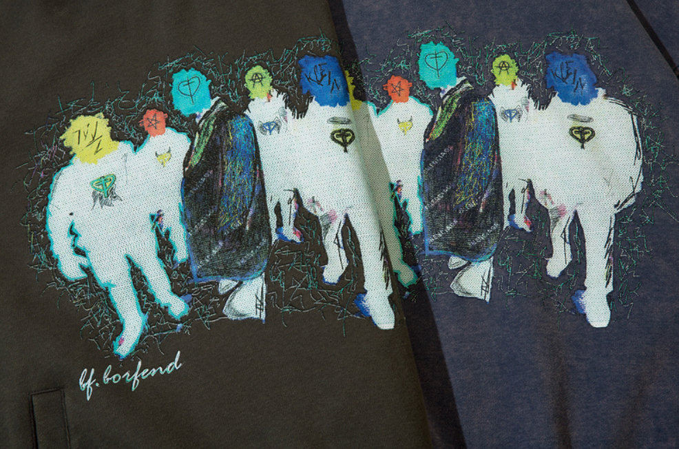 F3F Select Print Washed Hoodie