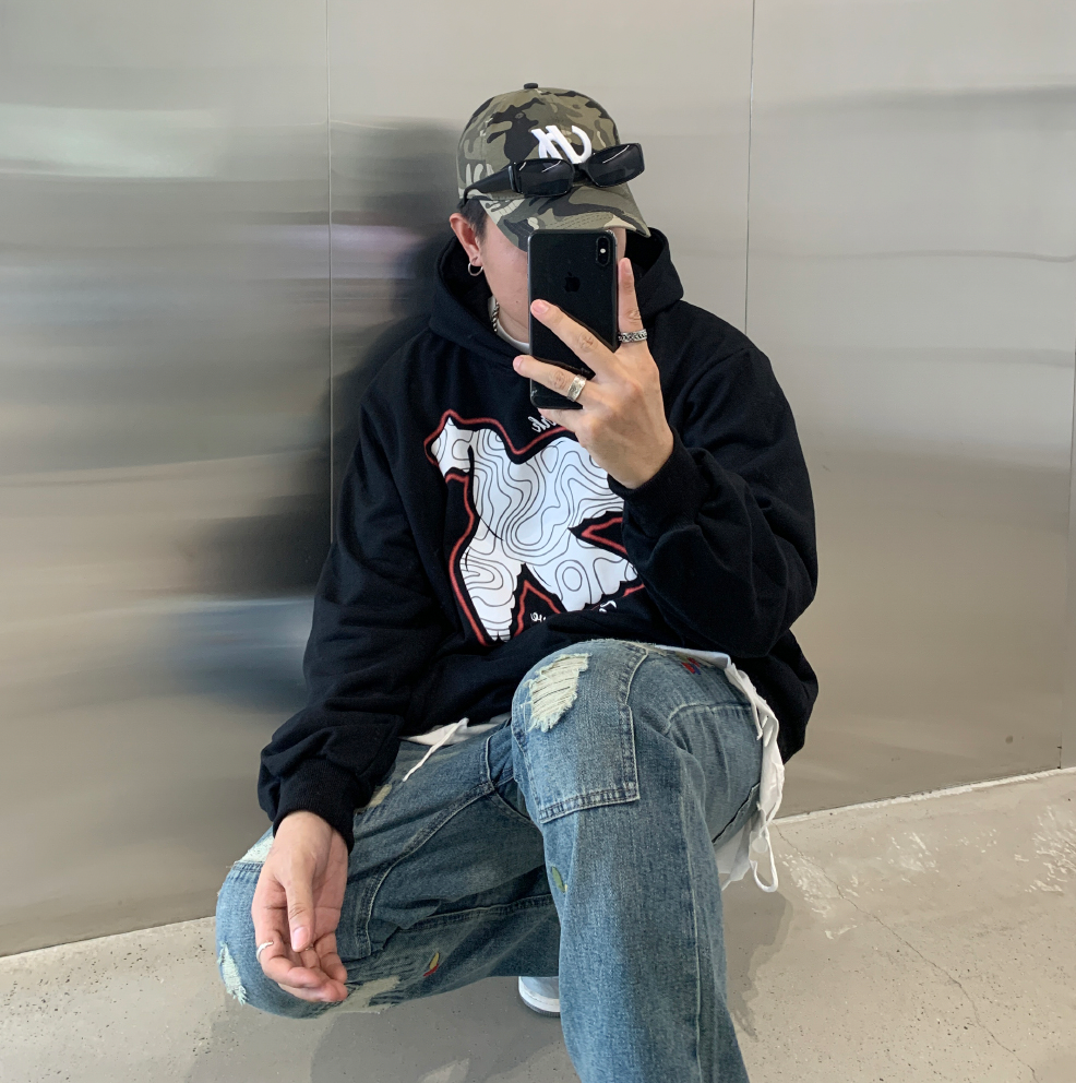 F3F Select Bird Foam Print Hoodie