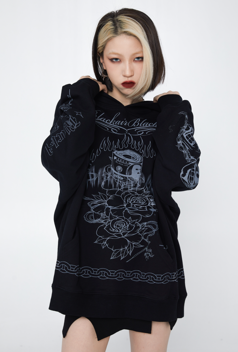 F3F Select Graffiti Print Hoodie