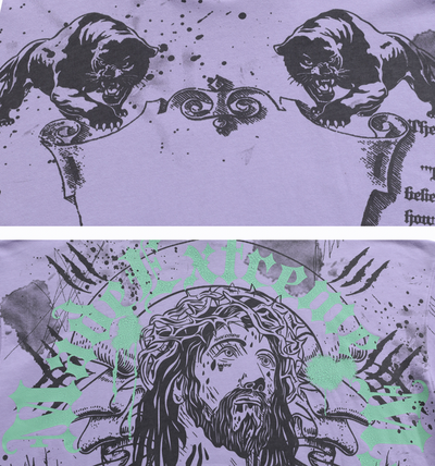 F3F Select Jesus Graffiti Print Hoodie