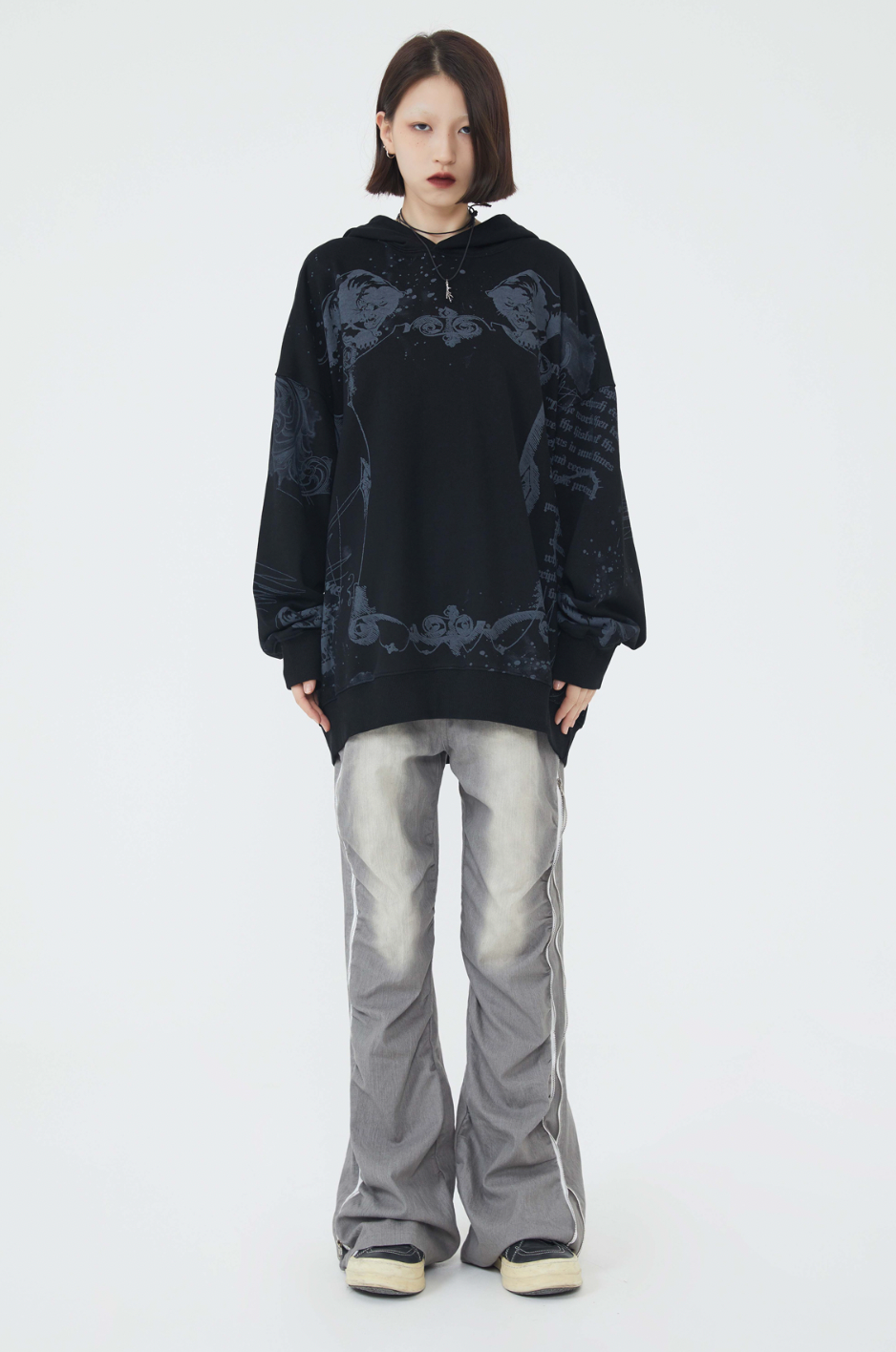 F3F Select Jesus Graffiti Print Hoodie