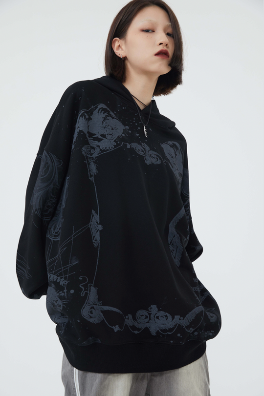 F3F Select Jesus Graffiti Print Hoodie