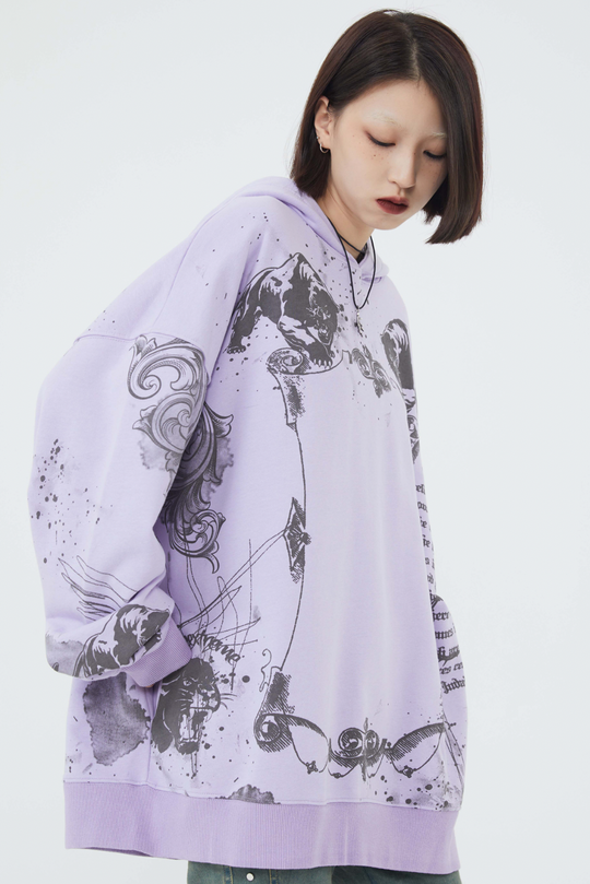 F3F Select Jesus Graffiti Print Hoodie