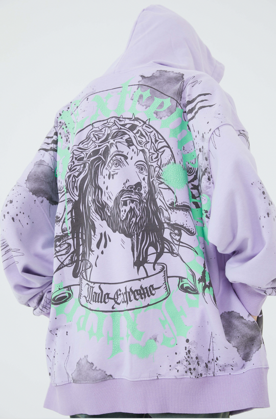 F3F Select Jesus Graffiti Print Hoodie