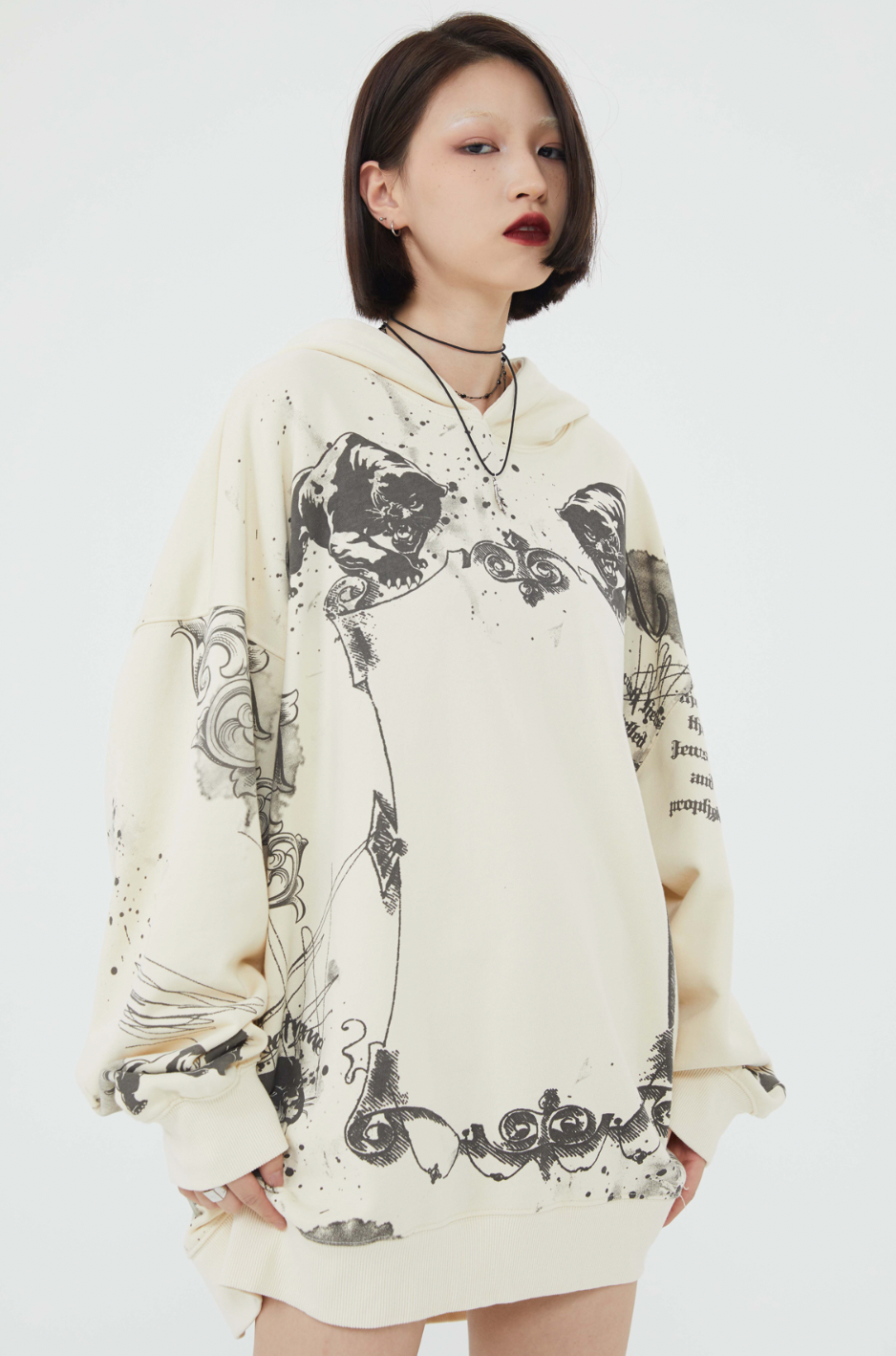 F3F Select Jesus Graffiti Print Hoodie