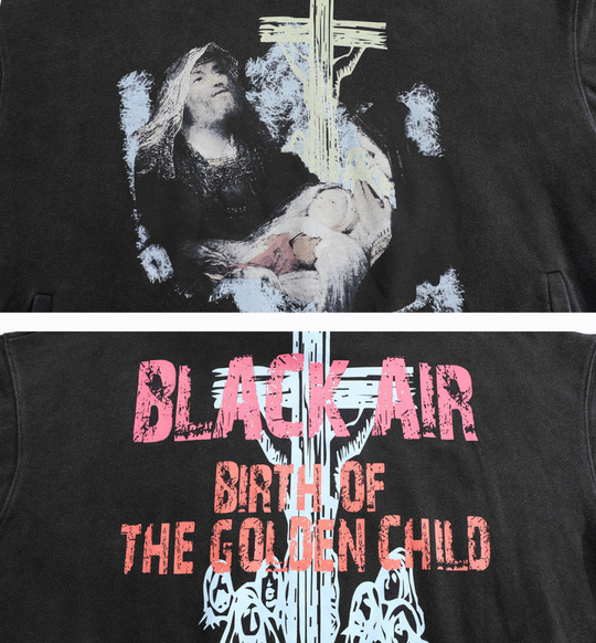 F3F Select Portrait Print Washed Hoodie