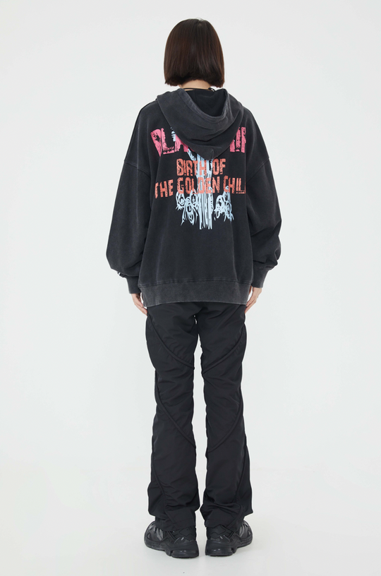 F3F Select Portrait Print Washed Hoodie