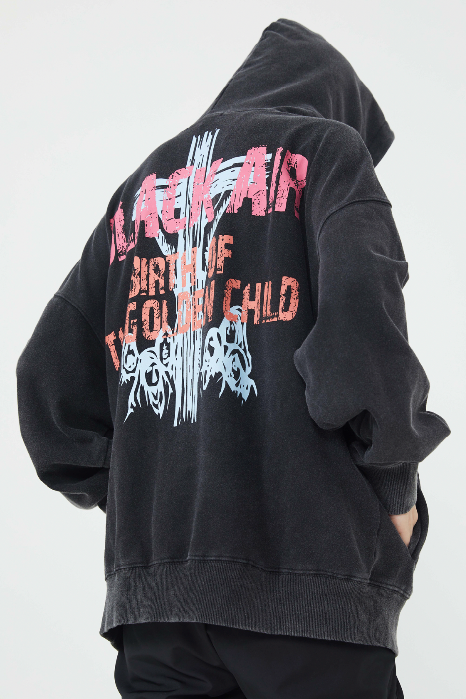 F3F Select Portrait Print Washed Hoodie