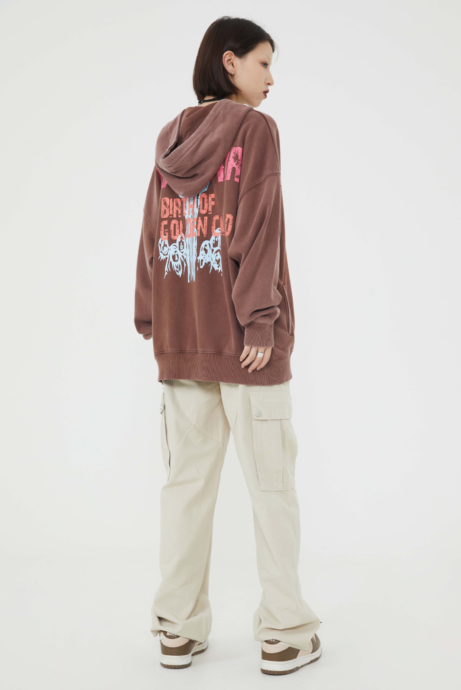 F3F Select Portrait Print Washed Hoodie