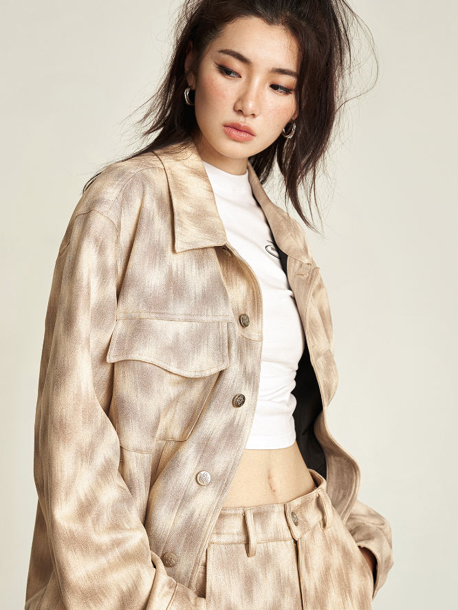 VOTE Logo Suede Jacket