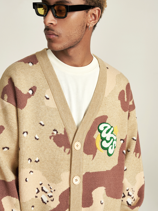 VOTE Desert Camouflage Knit Cardigan