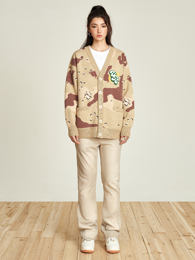 VOTE Desert Camouflage Knit Cardigan