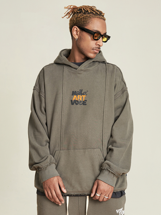 VOTE Hand Painted Graffiti Hoodie