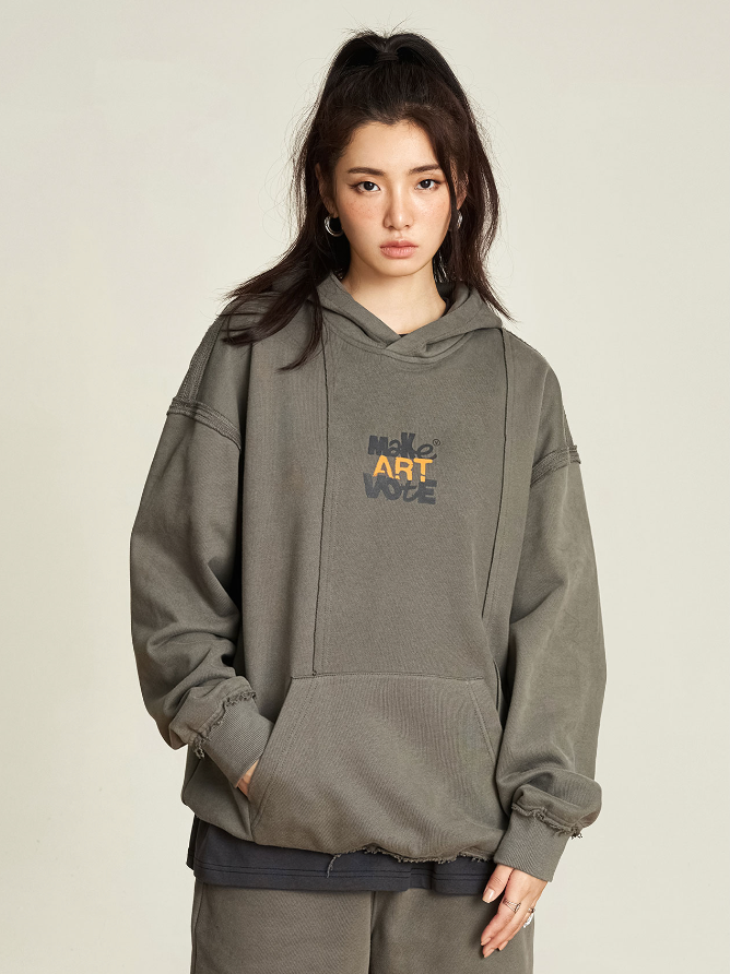 VOTE Hand Painted Graffiti Hoodie