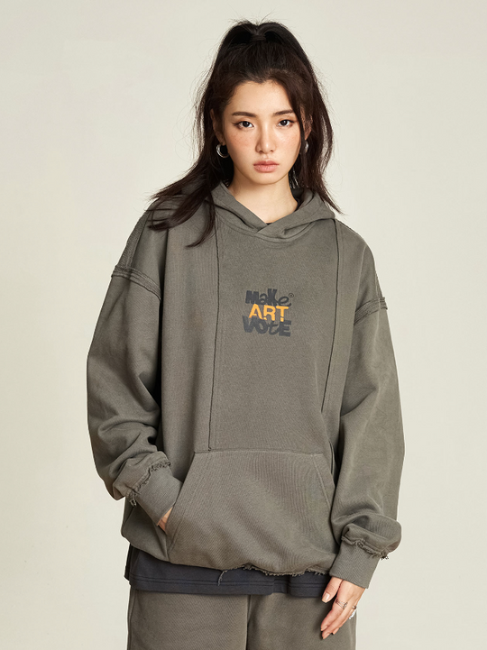 VOTE Hand Painted Graffiti Hoodie