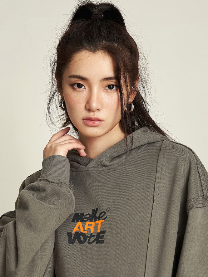 VOTE Hand Painted Graffiti Hoodie