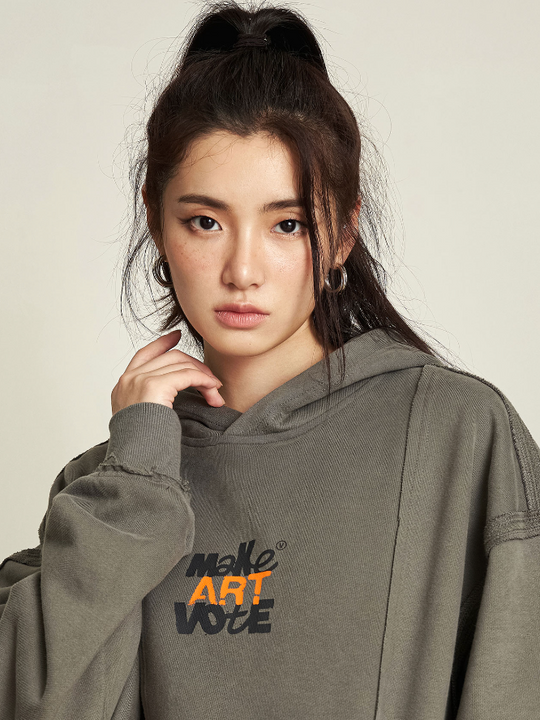 VOTE Hand Painted Graffiti Hoodie