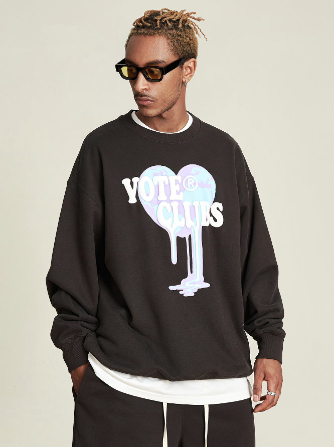 VOTE Foaming Heart Sweatshirt