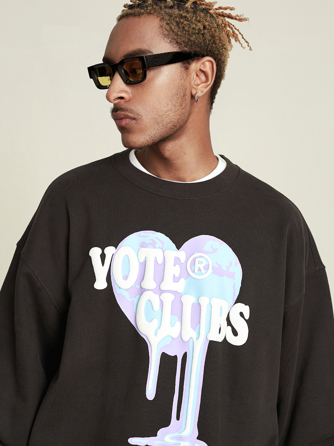 VOTE Foaming Heart Sweatshirt
