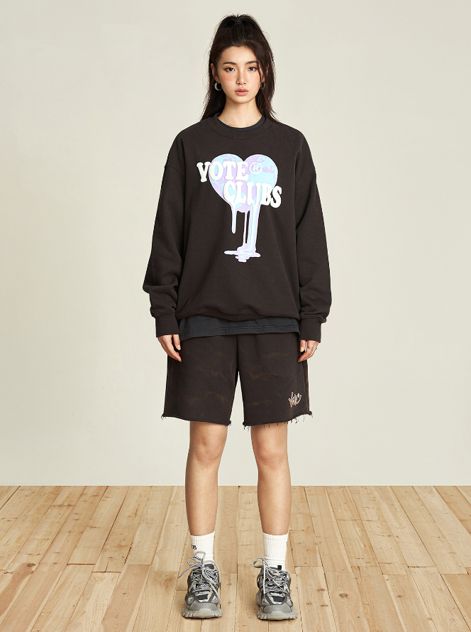 VOTE Foaming Heart Sweatshirt