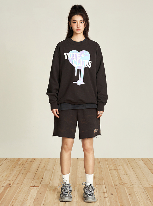 VOTE Foaming Heart Sweatshirt