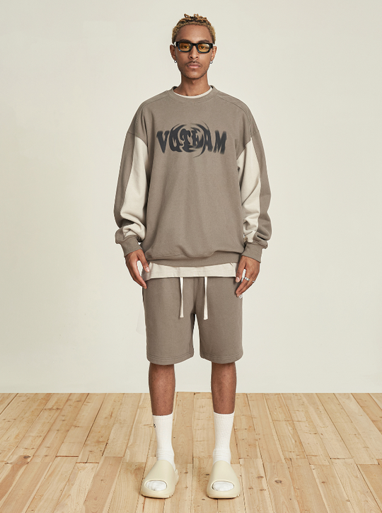 VOTE Contrast Color Rotating Sweatshirt