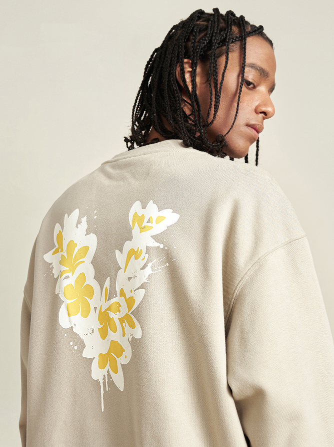 VOTE Basic Hawaiian Flower Sweatshirt