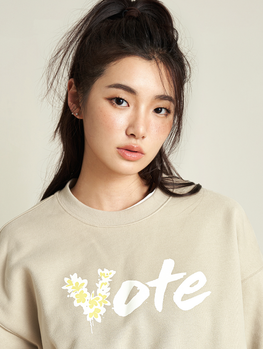 VOTE Basic Hawaiian Flower Sweatshirt