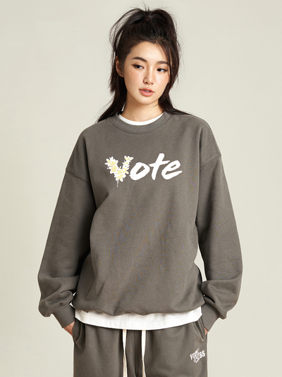 VOTE Basic Hawaiian Flower Sweatshirt