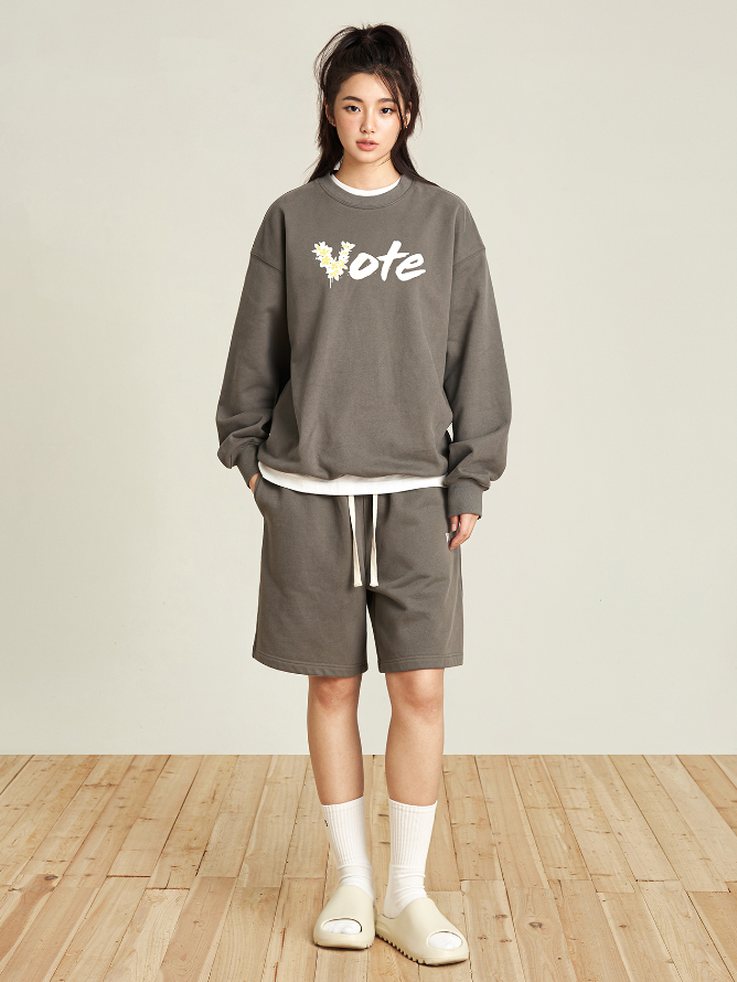 VOTE Basic Hawaiian Flower Sweatshirt