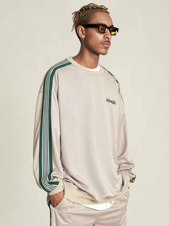 VOTE Striped Tracksuit Sweatshirt