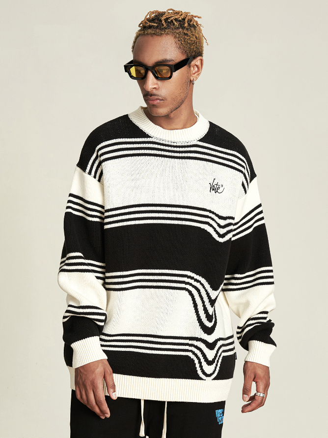 VOTE Classic Striped Knit Sweater