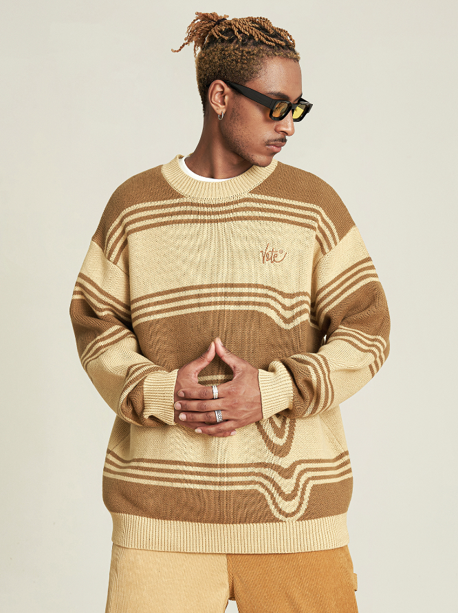VOTE Classic Striped Knit Sweater