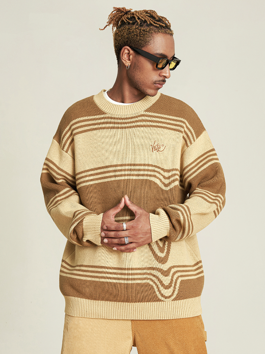 VOTE Classic Striped Knit Sweater