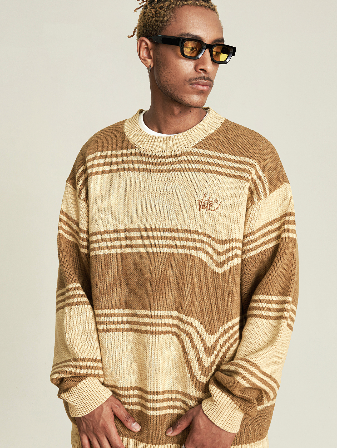 VOTE Classic Striped Knit Sweater