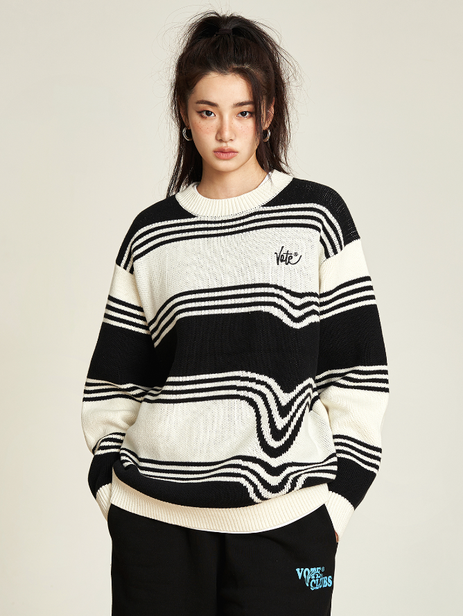 VOTE Classic Striped Knit Sweater