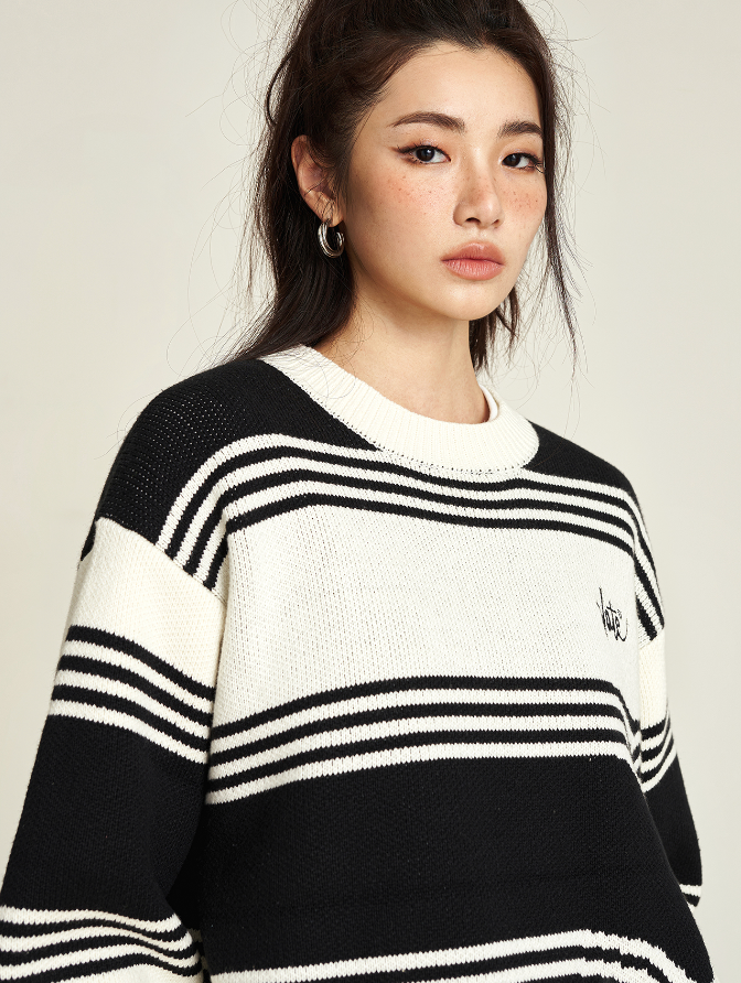 VOTE Classic Striped Knit Sweater