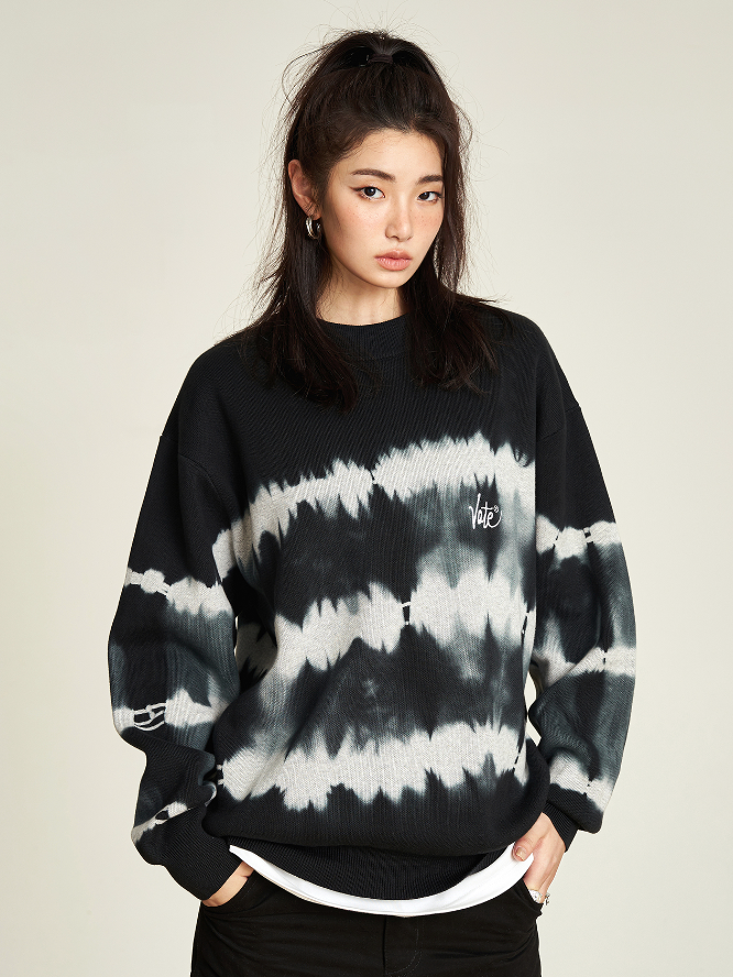 VOTE Tie Dyed Knit Sweater