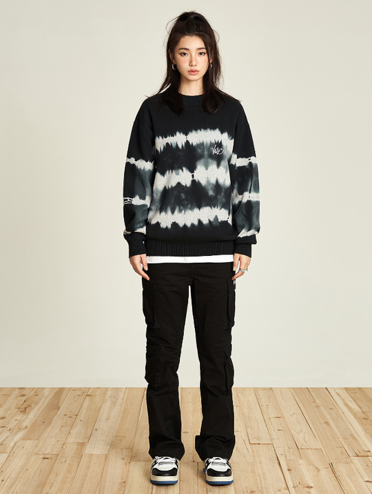 VOTE Tie Dyed Knit Sweater