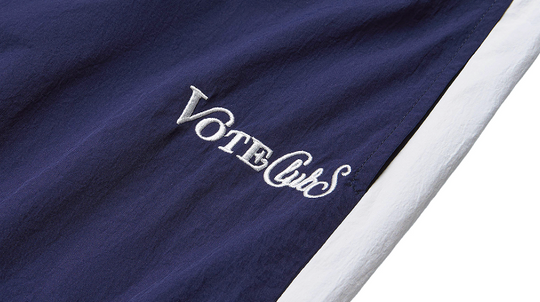 VOTE Contrast Color Stand Up Collar Pants