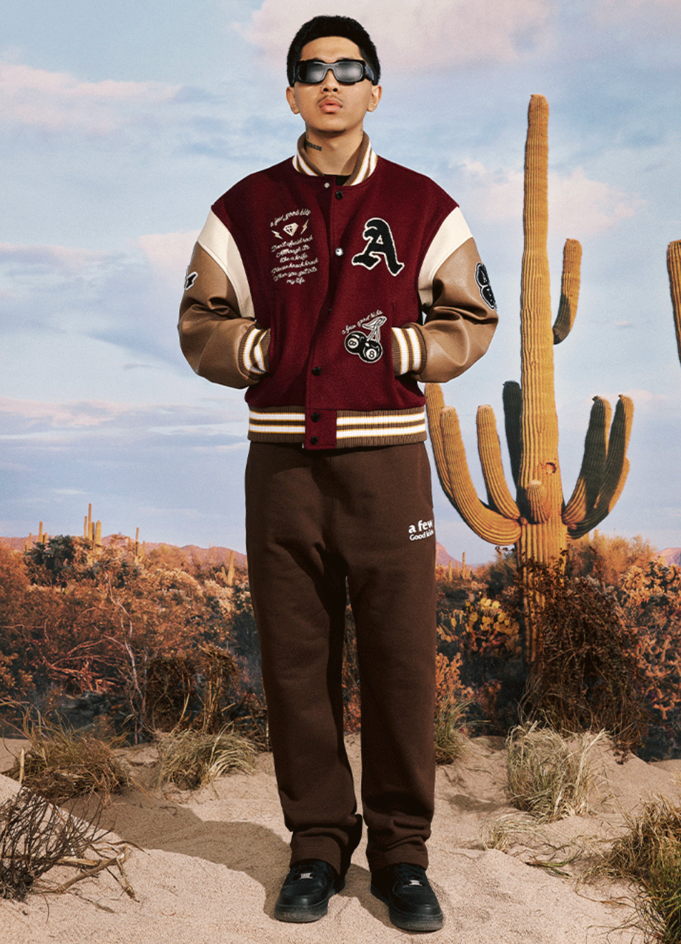 AFGK Statue Embroidered Varsity Jacket