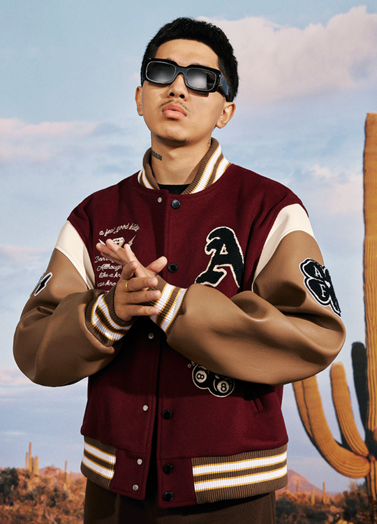 AFGK Statue Embroidered Varsity Jacket