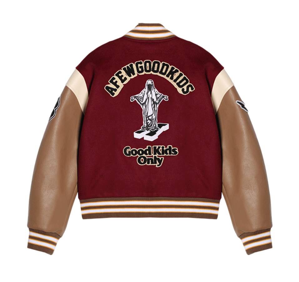 AFGK Statue Embroidered Varsity Jacket