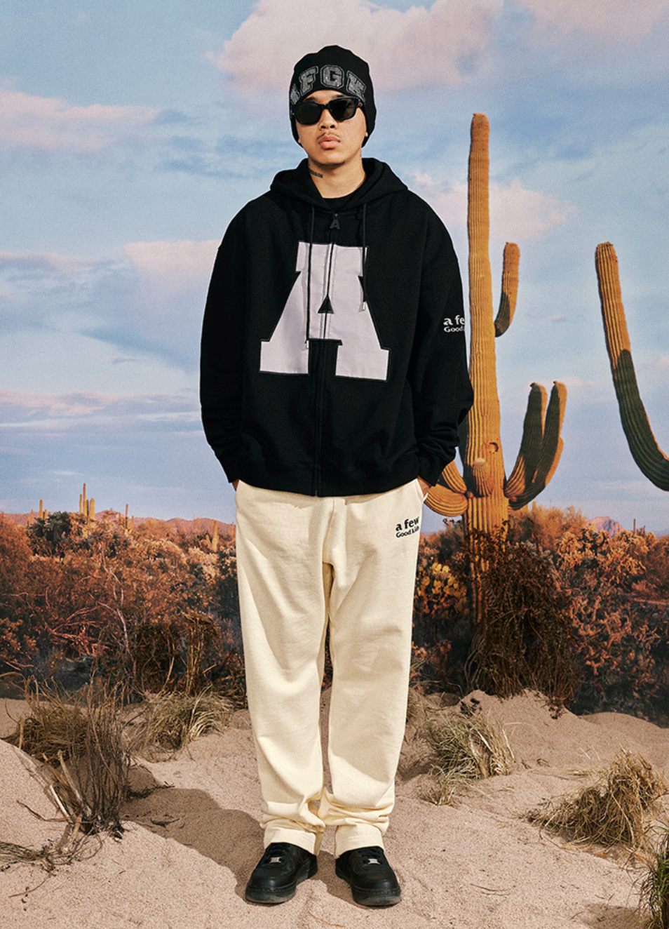 AFGK Embroidered Big A Zip Hoodie