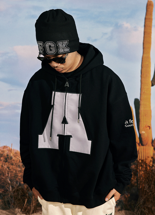 AFGK Embroidered Big A Zip Hoodie