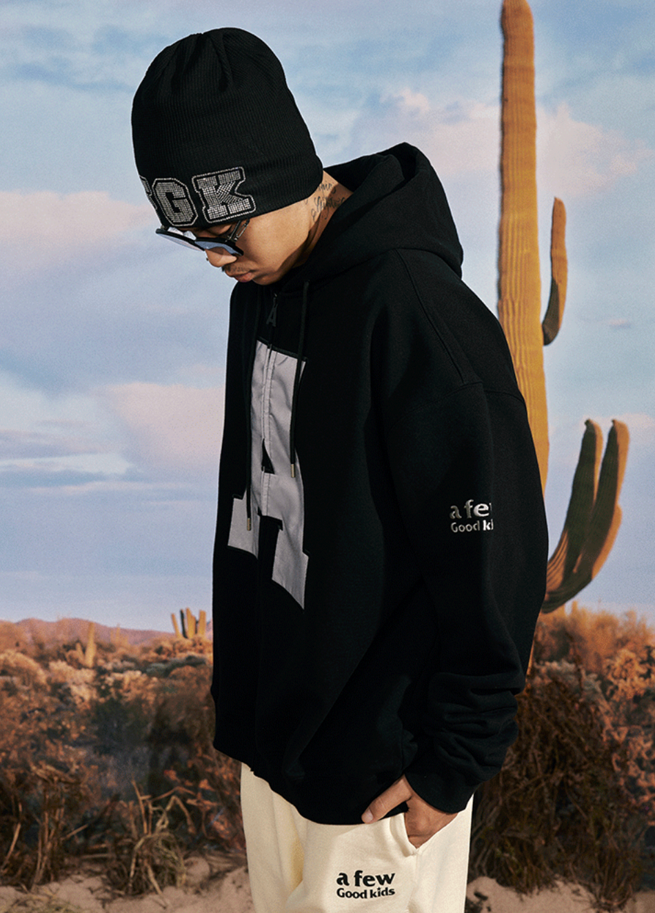 AFGK Embroidered Big A Zip Hoodie