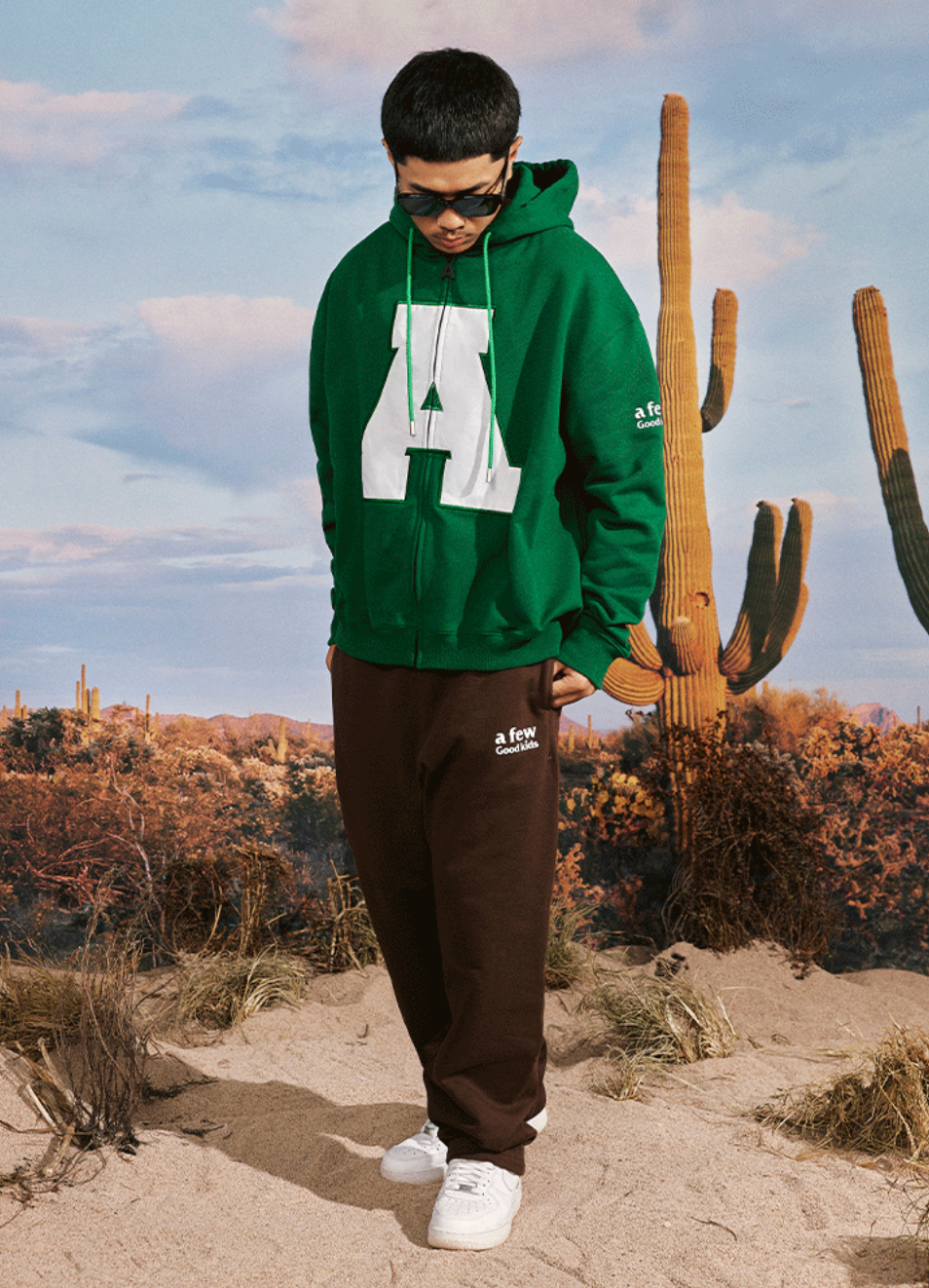 AFGK Embroidered Big A Zip Hoodie